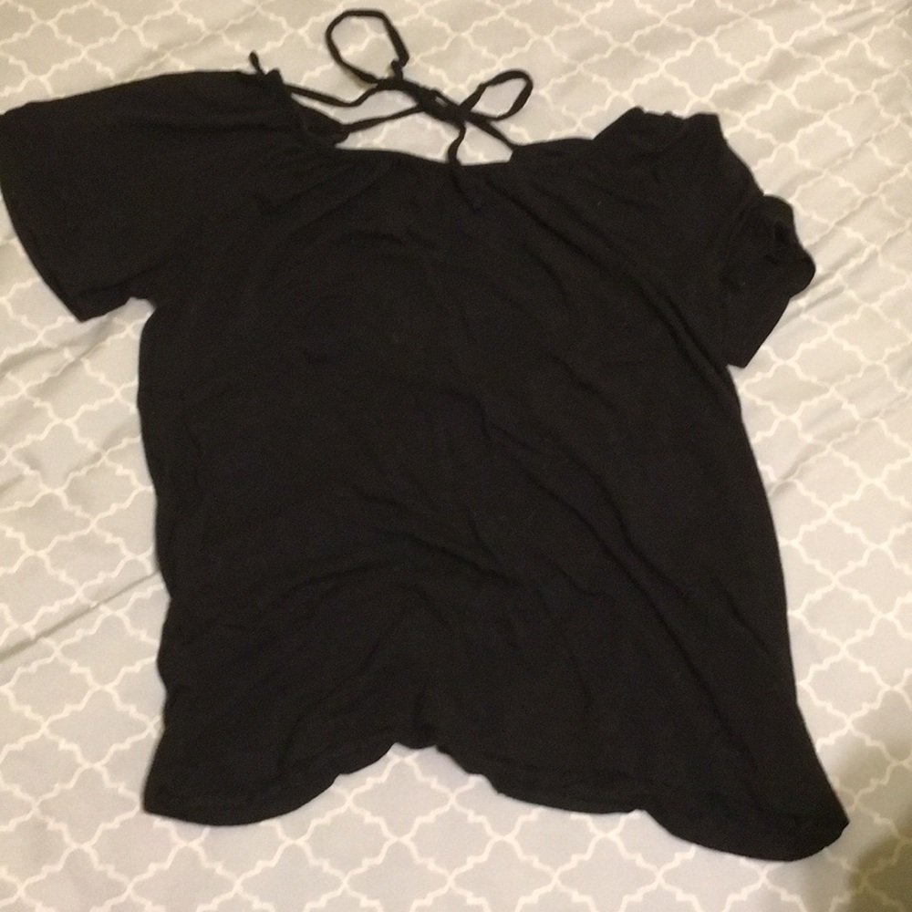 This is a black T-shirt.